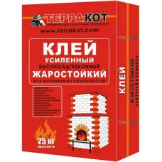 Клей усиленный "Терракот" жаростойкий 25 кг, РФ