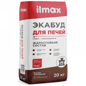 Растворная смесь сухая кладочная "Экабуд для печей",  20 кг РБ