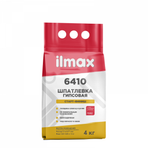 Шпатлёвка гипсовая финиш. для внутренних работ ilmax 6410 4кг