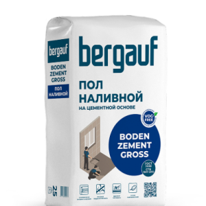 Ровнитель на цементной основе Bergauf Boden Zement Gross, 25кг, РБ